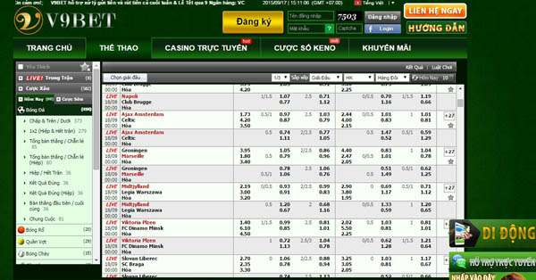Cá cược thể thao / Cá độ bóng đá trực tuyến tại V9BET Cá cược thể thao / Cá độ bóng đá trực tuyến tại V9BET